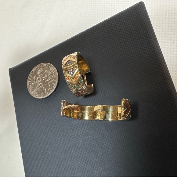 APM Monaco 925 Silver Christmas Edition Hoop Earrings - Picture 5 of 8